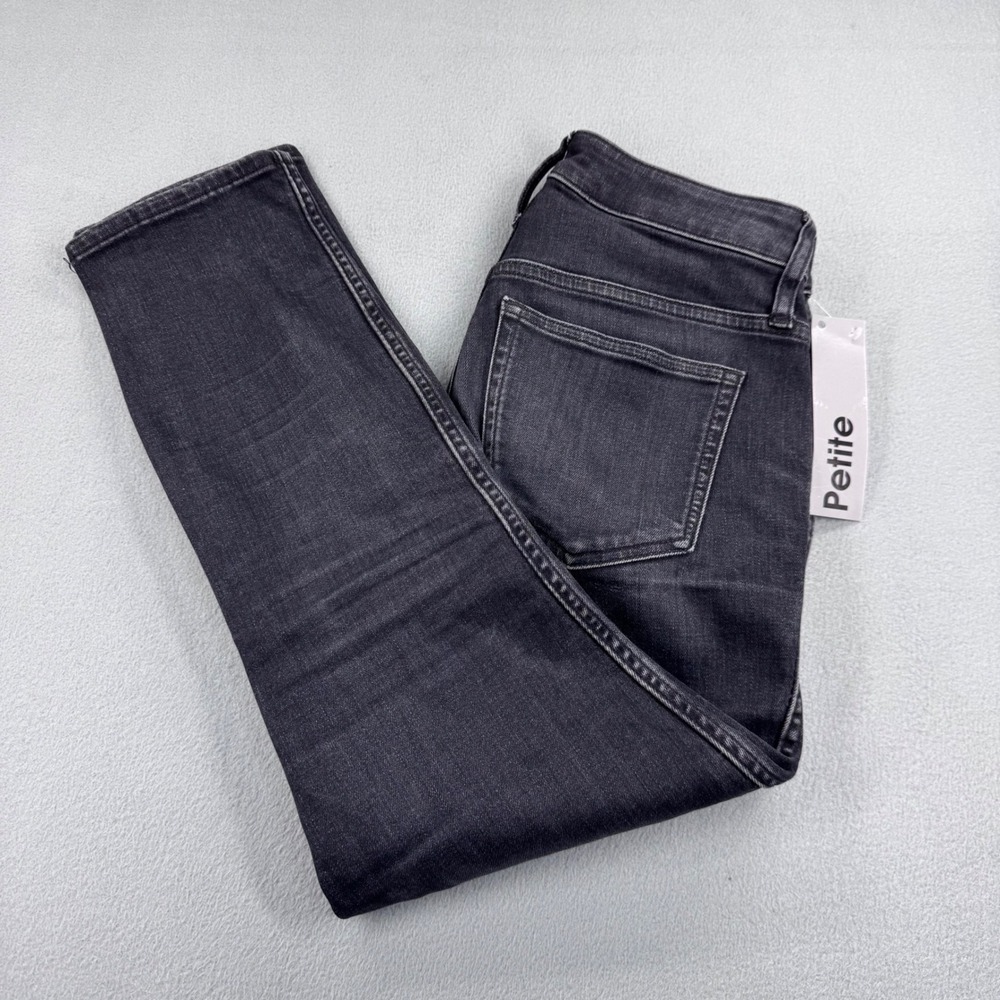 J.Crew Vintage Slim Straight Jeans Faded Black 26P Petite Re-Imagined Denim
